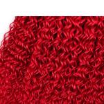 Red Kinky Curly Remy Human Hair Bundles Sew In Weave Bundles Brazilian Bundle