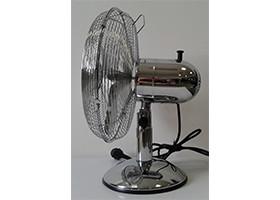 Quality Strong Wind 12 Inch Vintage Style Table Top Fan Brushed Nickeal For European Market wholesale