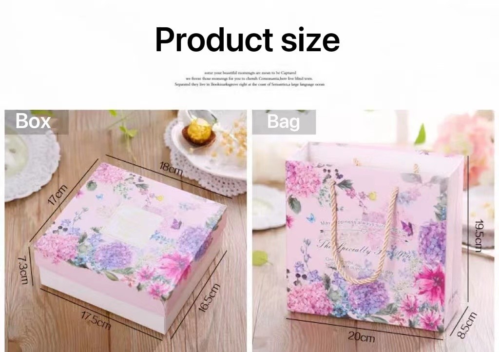 230GSM Scrunchie Recycle Ivory Paper Gift Box Foldable 18*17*7.3 Gift Box