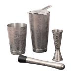 5 Pieces Stainless Steel Homeware Cocktail Boston Shaker Muddler