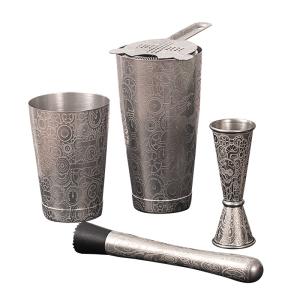 Quality 5 Pieces Stainless Steel Homeware Cocktail Boston Shaker Muddler wholesale