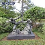 Bronze Sculpture Of Greek Mythological Figure Hercules Archer In Park