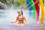 Water Spray Park Rainbow Circle Children Water Playground Colorful water splash
