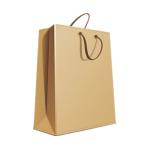 Biodegradable Printed Kraft Paper Bags Plastic / Water Resistant Coatings