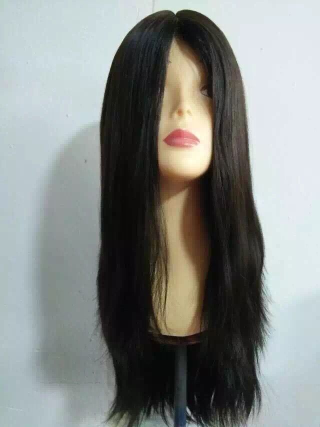 16 Inches Natural Color European Virgin Human Hair Jewish Wigs Big Layer