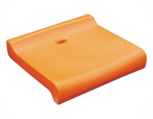Quality Flat Back HDPE 3rows Orange Stadium Seats Outdoor Bleacher Seating wholesale