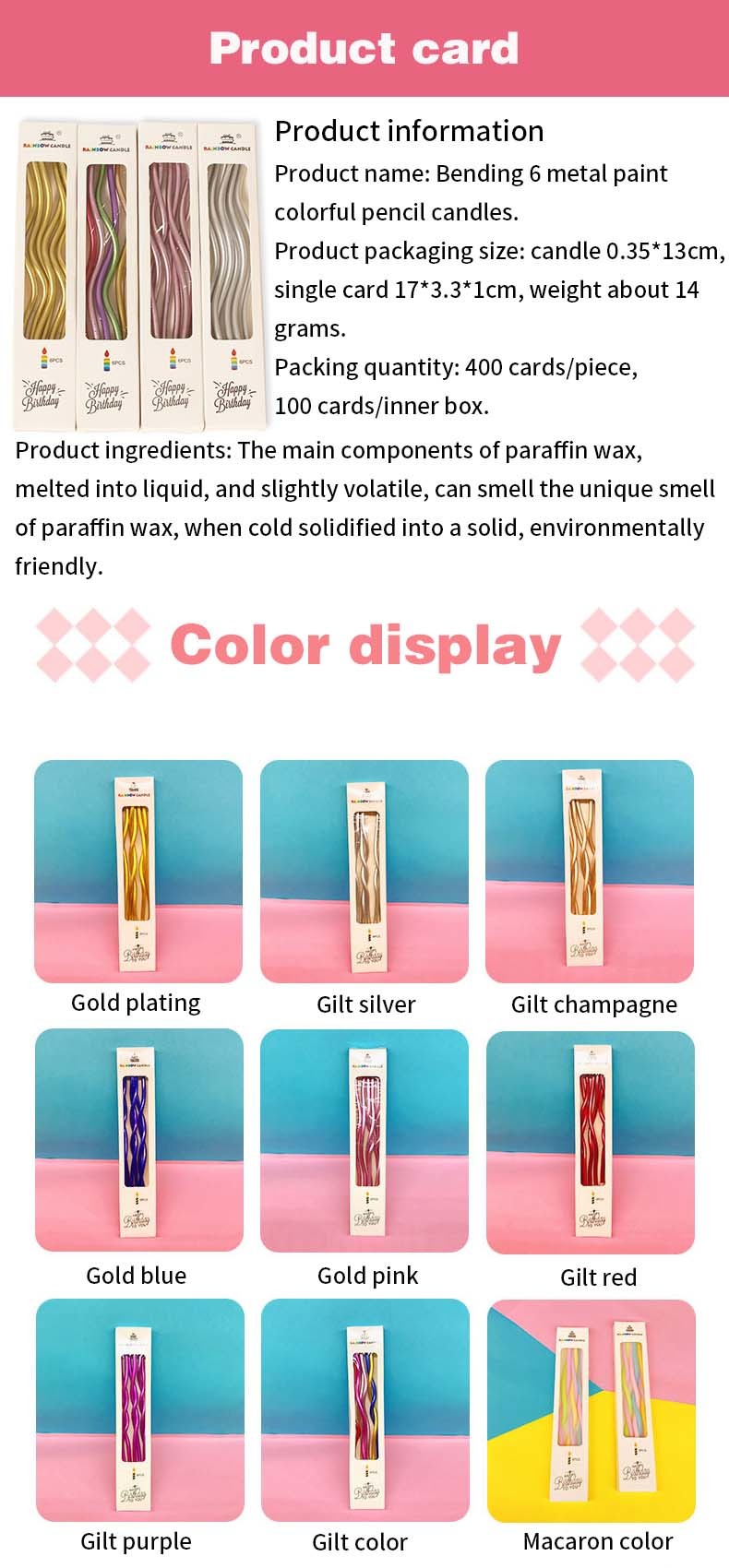 Gold Thread Curve Candles Silver Birthday Cake Candles Birthday Party Decorations