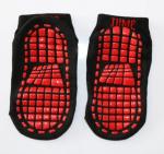 Soft Breathable Non Slip Grip Socks , Black Color High Jump Socks , Professional