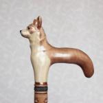 Antique Carving Lacquered Wooden Umbrella Handle Walking Staff Personalised