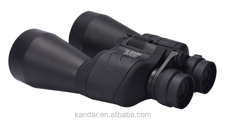 60mm Objective Diameter Black 10-30X60 Long Distance Hiking Binocular for Outdoor Trips