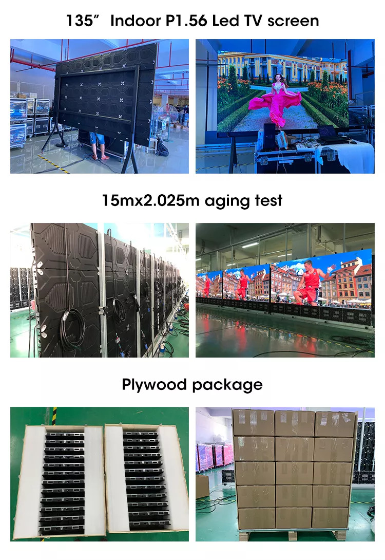 Indoor Fixed P1.56mm Church LED Screen SMD1010 Full Color