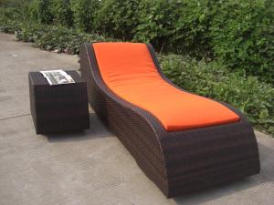 Quality hotel garden sun lounger rattan chaise lounge wholesale