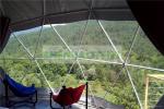 Anti UV Glamping Dome Tent Heat Proof PVC Cover Hotel Facility White Transparent