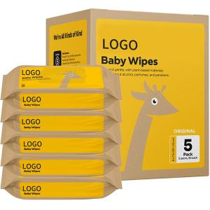 Quality OEM Biodegradable Bamboo Wipes Fragrance Free Wet Wipes 18*20cm 60PCS wholesale