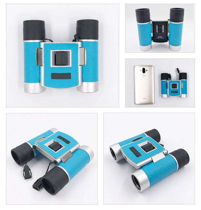 Compact Bird Watching Kids Toy Binoculars Center Focusing Blue Color