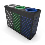 ISO14001 Certificate Supermarket 20gal Metal Recycling Bin