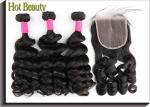 100% Virgin 6A Grade Brazilian Hair Weave , Full Ends Human Hair Big Curly