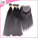 Queen Beauty Remy Straight Hair Natural Brown 5a Virgin Hair Bundles with Lace