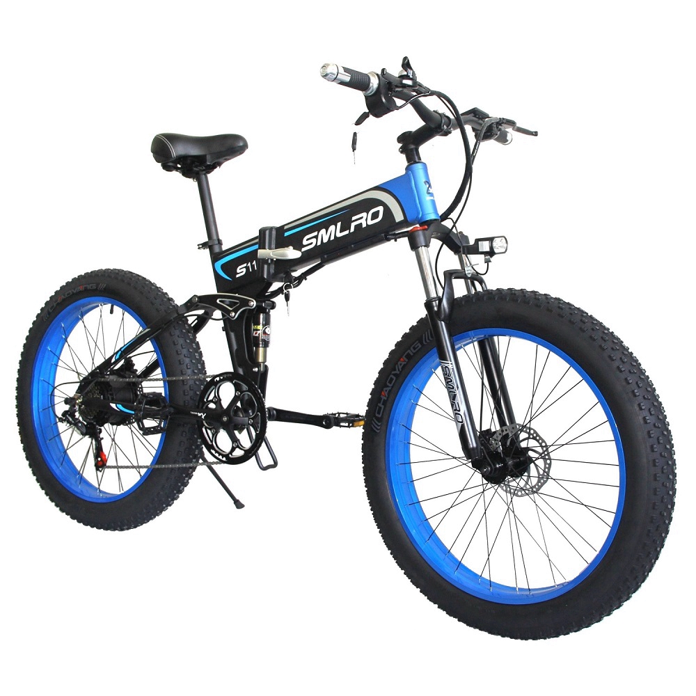 26" Foldable Fat Tire Bike , 48V Smlro E Bike 10.4AH Battery FC Approved