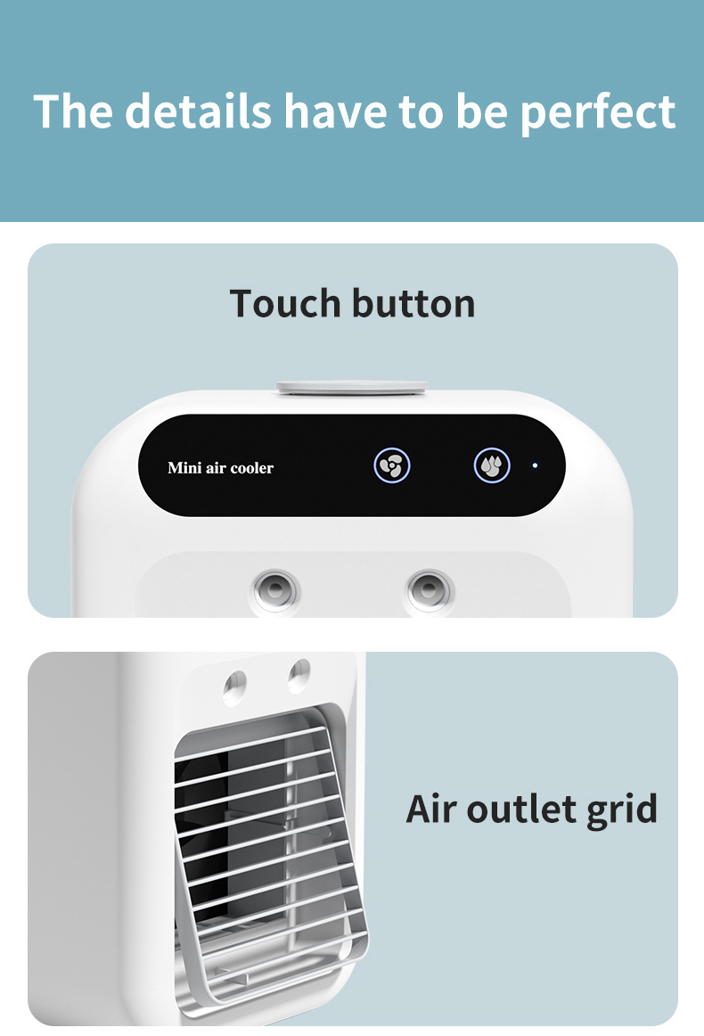 Hotel Room Comfort Cooling Needs Portable Mini Air Conditioner Fan with USB Power