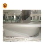 Solid Surface Curved Salon Reception Desk