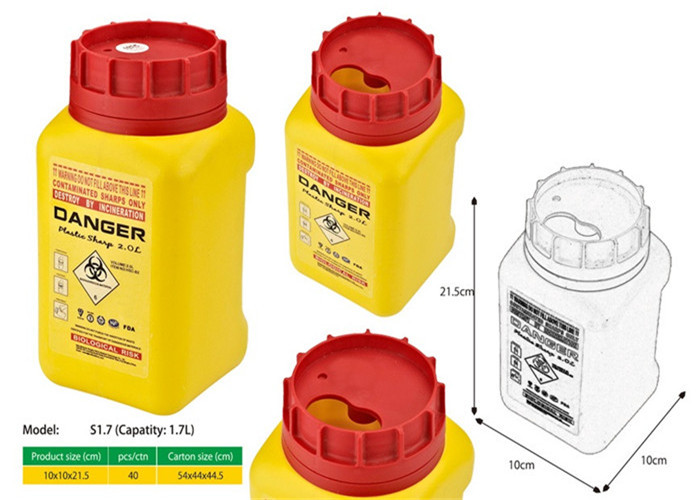 1.7 Litre Sharps disposal container, Pocket Sharps Container, Sharps Container | WinnerCare