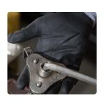 15G Grey Nylon/Spandex Foam Nitrile Protective Work Gloves