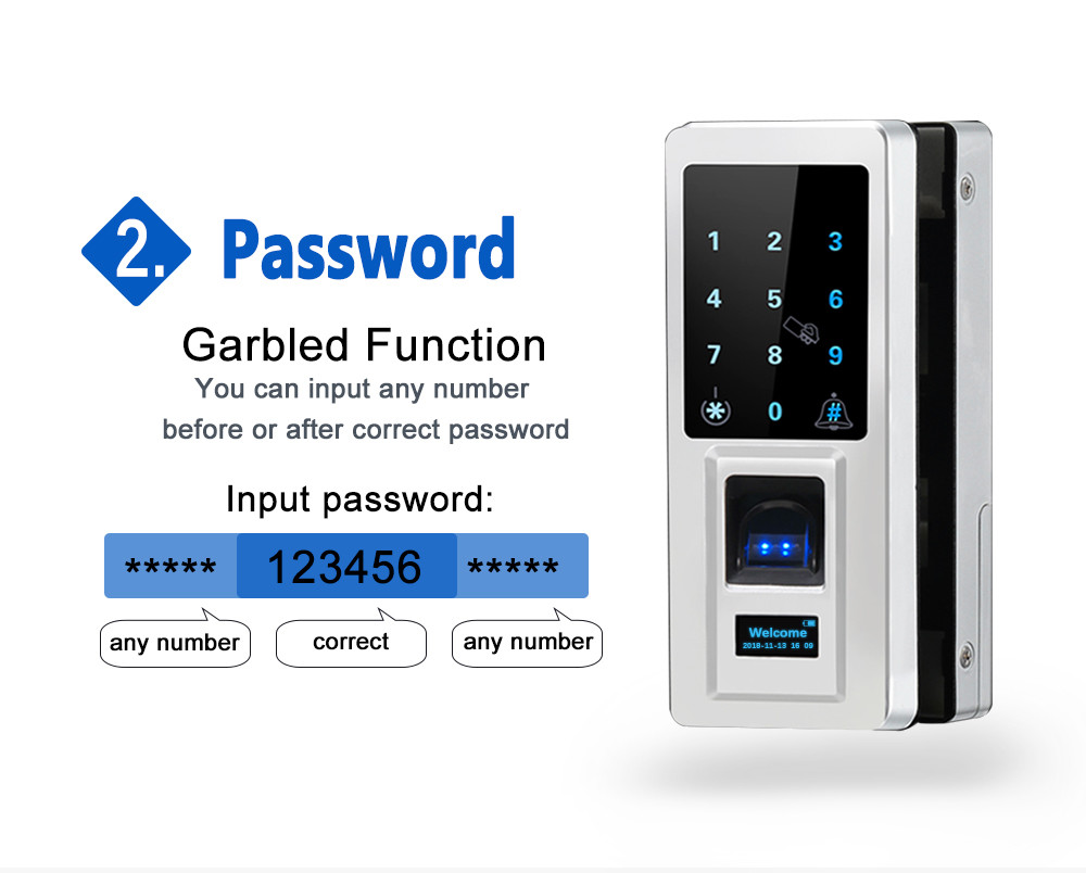 Zinc Alloy Smart Remote Control Finger Touch Door Lock For Office Easy To Operate
