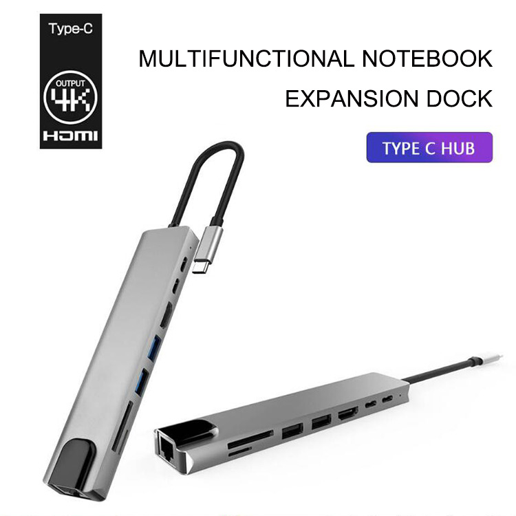 Type-C USB 3.1 Hub 8 In 1 For Mobile Devices And MacBook Laptop Sipu Docking Station