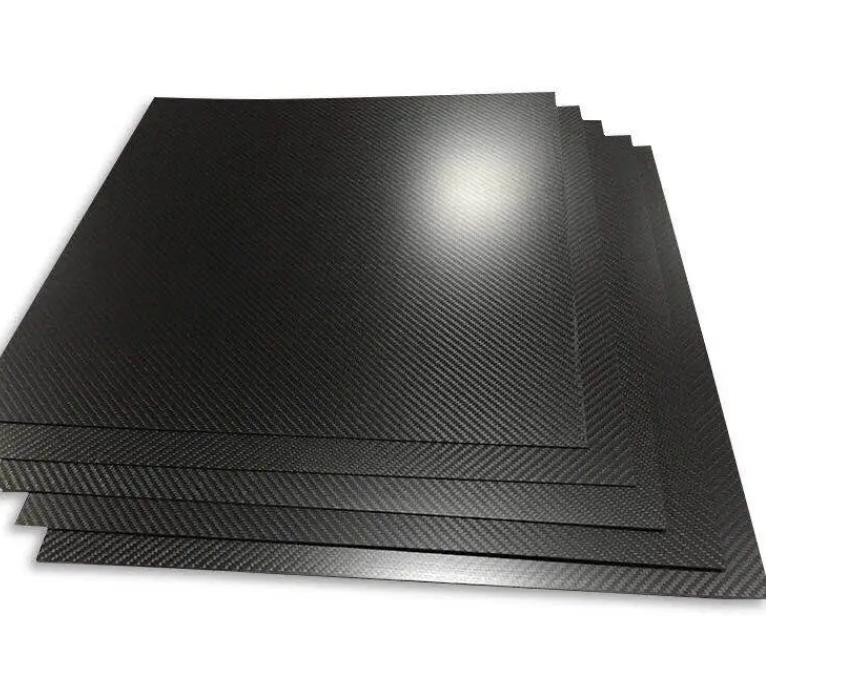 Glossy 1mm Carbon Fiber Sheet 3K Twill Impact Resistant For Contruction Parts