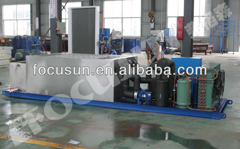 Industrial Brine Tank Small Block Ice Machine 1 Ton For Fish Cooling