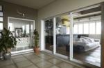 Corrosion Resistance Residential Aluminum Sliding Glass Doors Polishing