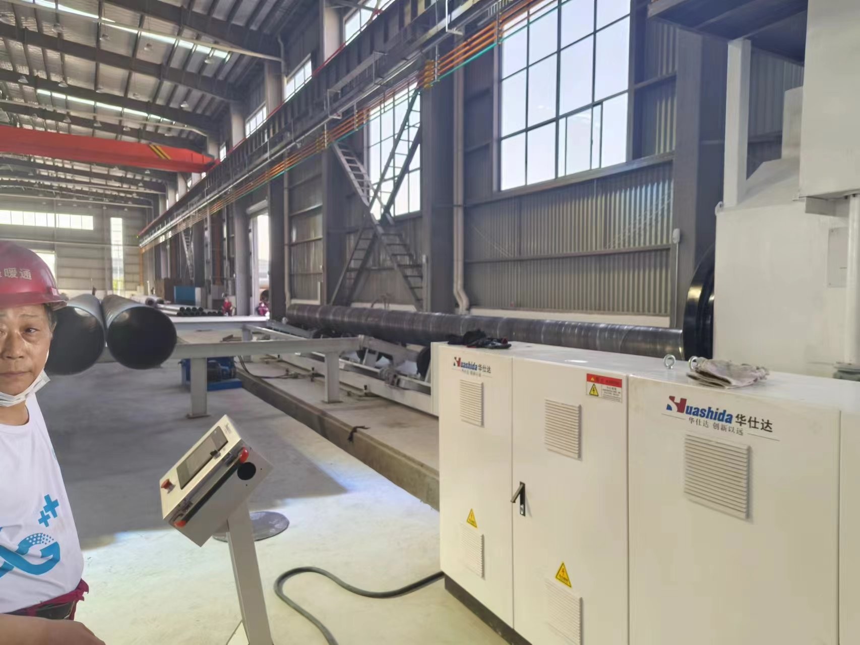 Tree Layer PE Steel Pipe Derust Spraying Fbe Powder Coating Machine Line Derust Machine