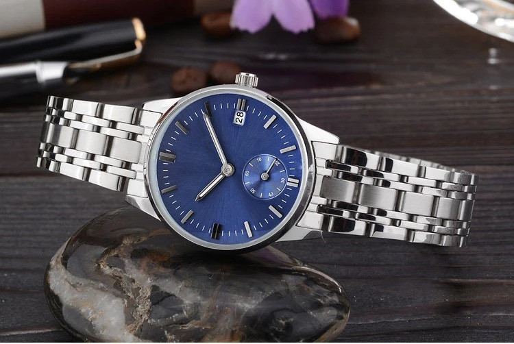 5ATM Waterproof Alloy Case Quartz Men′s Watch Stainless Steel Watch Band Bracelet Fashion Wrist Watch for Men