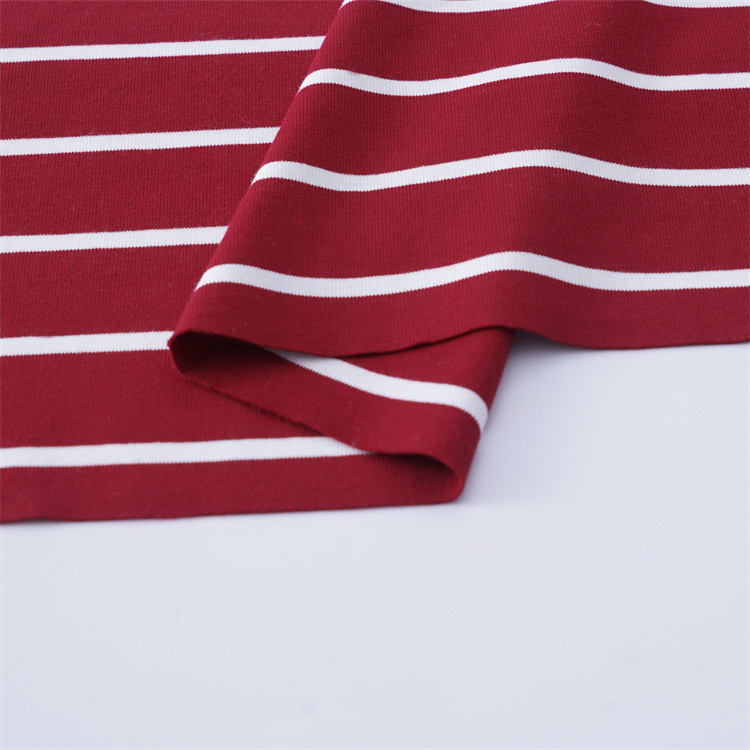 Anti-Pilling Comfortable High Color FastnessStriped Knit Fabric For Casual Wear