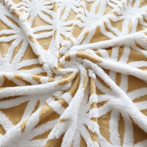 Quality Sunflower Jacquard Shu Velveteen Fabric 280gsm For Home Textile Blanket Pillowslip wholesale