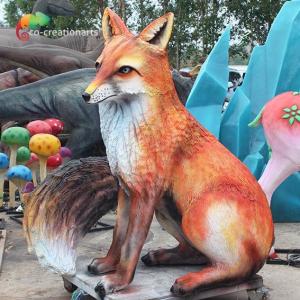 Quality 1.6 Meters Height Fiberglass Animatronic Fox For Playground wholesale