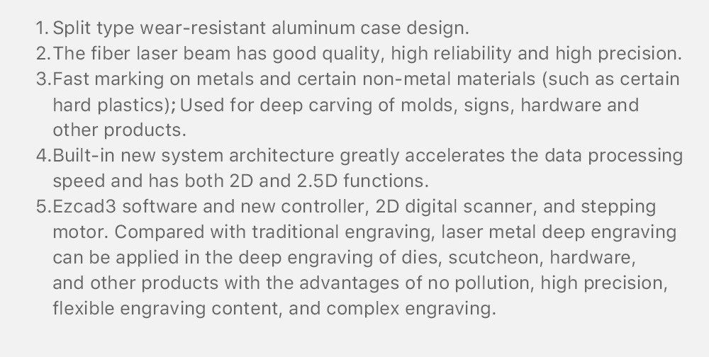 Laser Mopa Marking Machine 2.5D Engraving Machine 50W 60W Metal Color Marking for Jewelry Copper Gold Silve DIY Marking