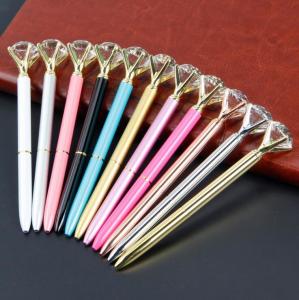 Quality Fashion design Colorful metal engraving twist crystal ball pen wholesale