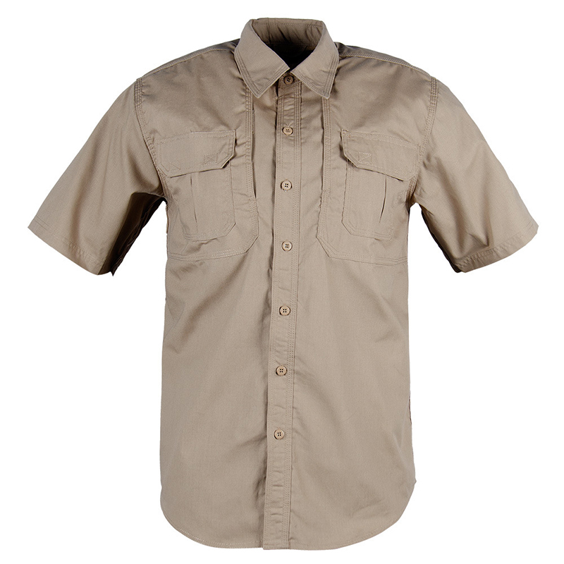 Woven Fabric T Shirts with Cargo Pocket and Pen Pocket in Polyester/cotton Blend