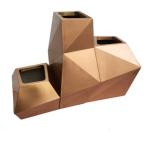 Big size stainless steel flower pots outdoor large flower planter