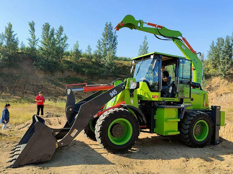 Loader backhoe excavator with auger mower breaker grapple mini backhoe loader for sale