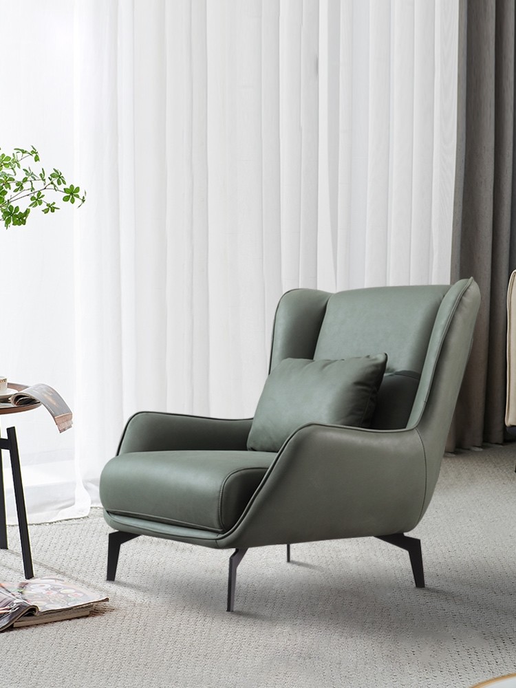 Leather Relaxing Chair, Modern Leather Chair, Leather Upholstered Chair, High Density Foam, PU Leather Upholstery