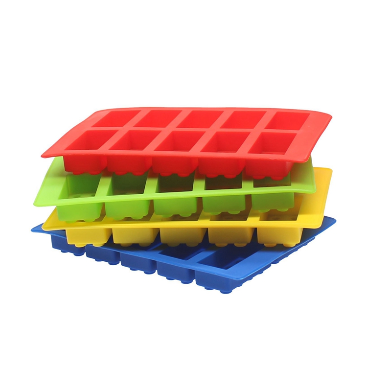 Large wholesale personalized building bricks custom silicone ice cube tray mold
