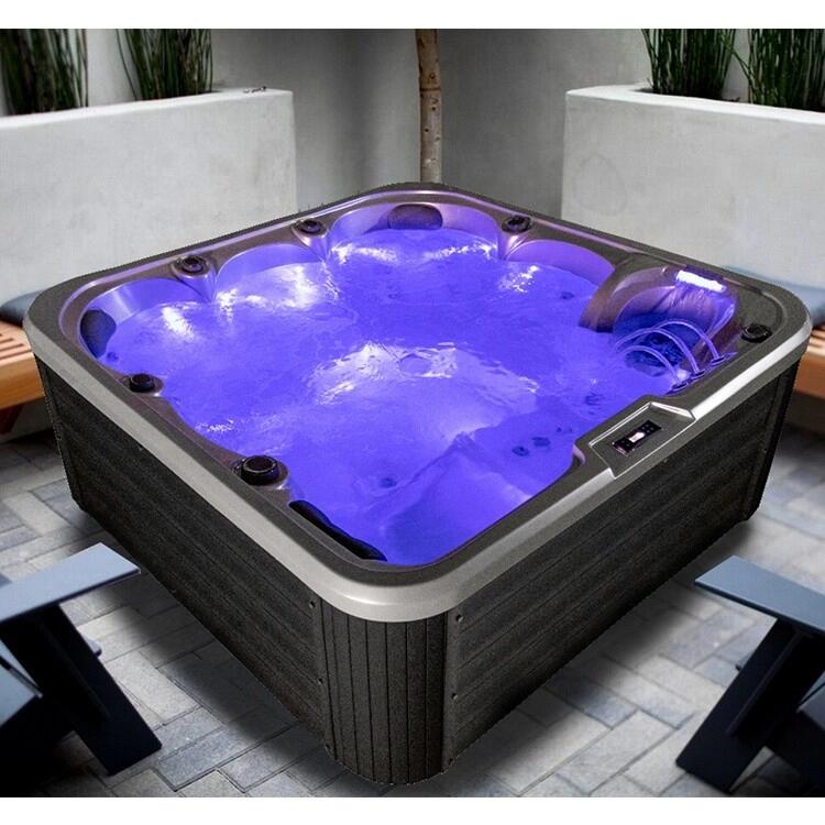 Outdoor Acrylic Hot Tub Spa Customized Jacuzzy Outdoor Spa 6 Person Massage Spa Hot Tub with LED light