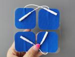 skin tightening tens electrodes 5X5cmBlue harmless cloth with physiotherapy