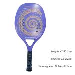 Beach Tennis Racket Full Carbon Professional Soft EVA Face Padel Tennis Racquet