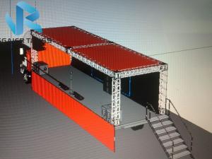 Quality Aluminum Alloy Truck Mini Lighting Truss , High Performance Circular Lighting Truss wholesale