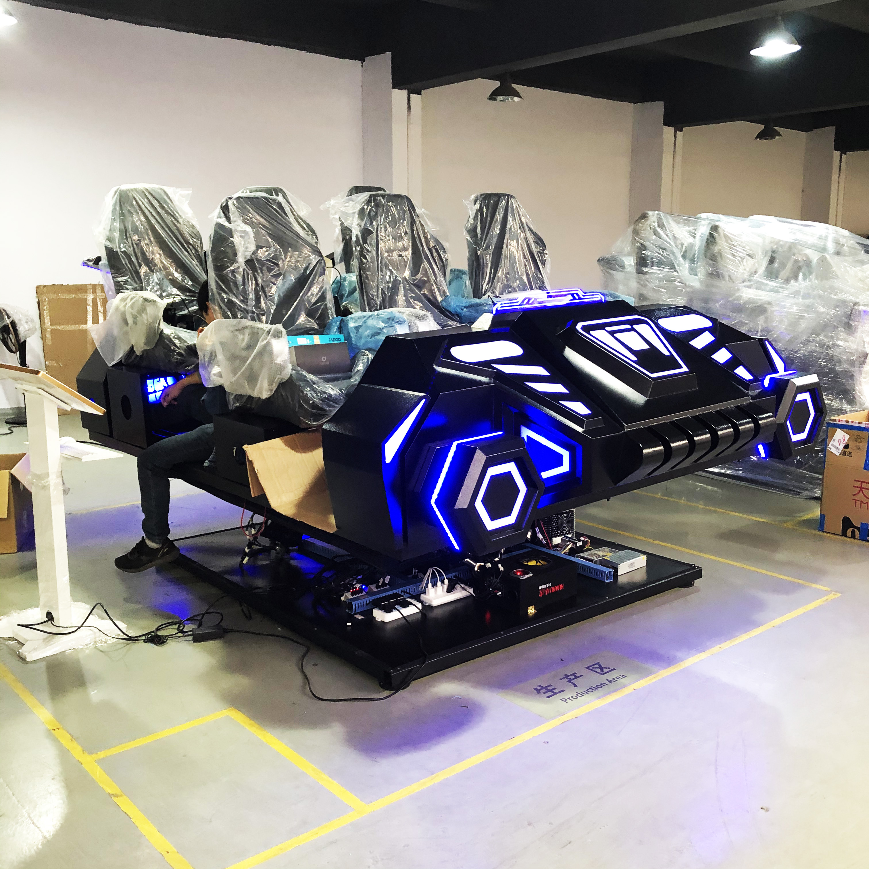 VR attraction equipment 9d virtual reality 6 seats vr cinema chair for amusement park
