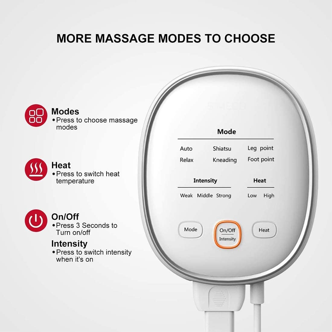21W Air Compression Leg Massager With Heat